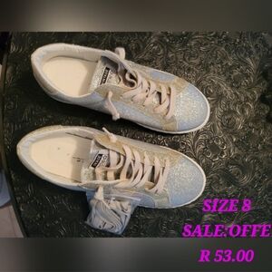 Vintage Havana gold silver ,star ,shimmer sneakers size 8